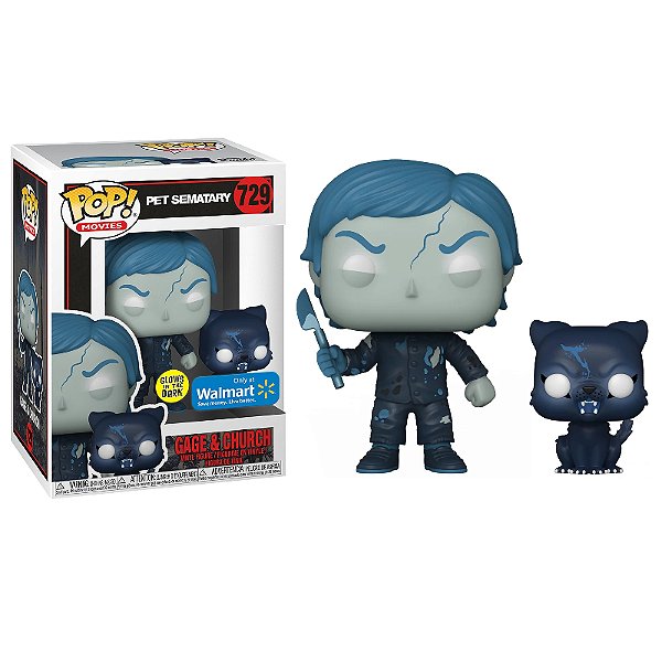 Funko Pop! Filme Cemiterio Maldito Pet Sematary Gage & Church 729 Exclusivo Glow
