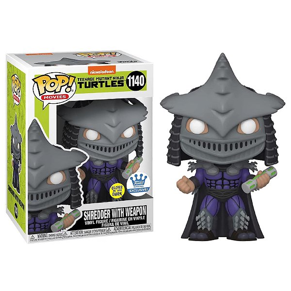 Funko Pop! Filmes As Tartarugas Ninja Shredder With Weapon 1140 Exclusivo Glow