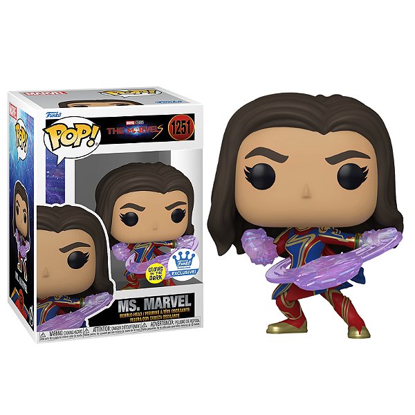 Funko Pop! Filme As Marvels Ms. Marvel 1251 Exclusivo Glow