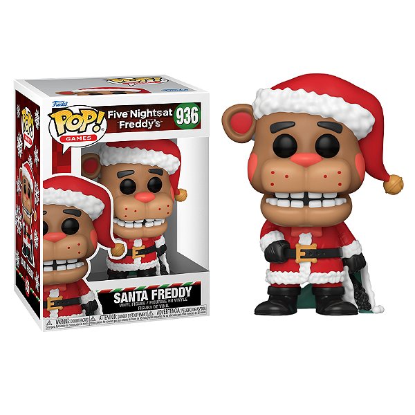 Funko Pop! Games Five Nights at Freddy's Santa Freddy 936 Original - Moça  do Pop - Funko Pop é aqui!