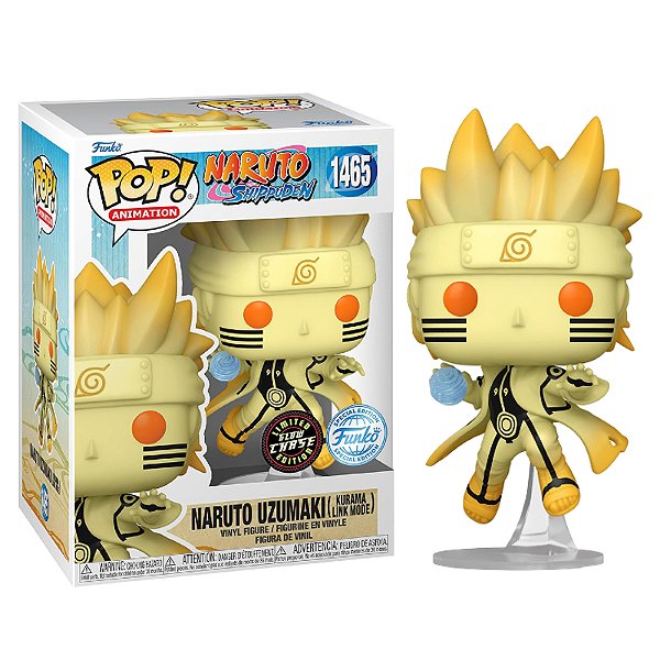 Funko Pop! Animation Naruto Shippuden Naruto Uzumaki Kurama Link Mode 1465 Exclusivo Glow Chase