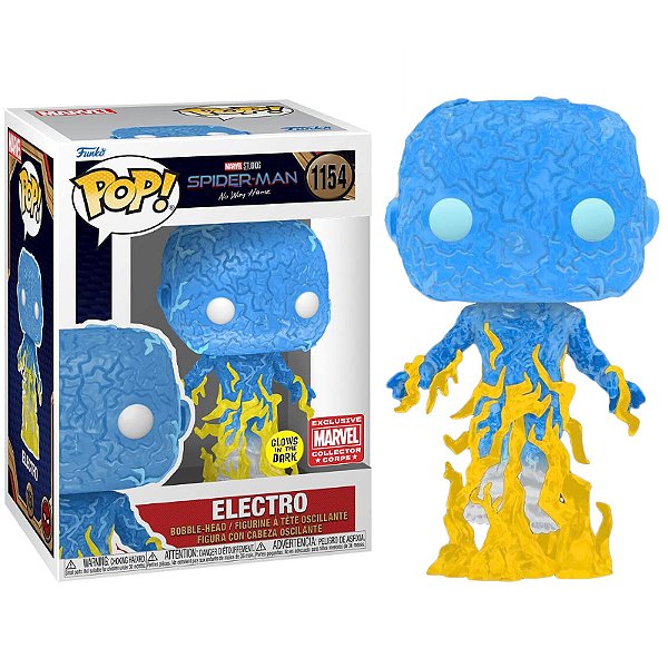Funko Pop! Marvel Homem Aranha / Spider Man Electro 1154 Exclusivo Glow