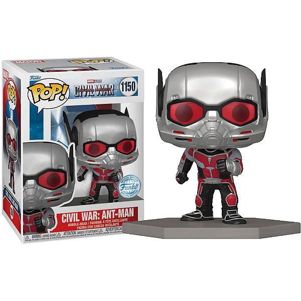 Funko Pop! Marvel Capitao America Civil War Ant Man 1150 Exclusivo