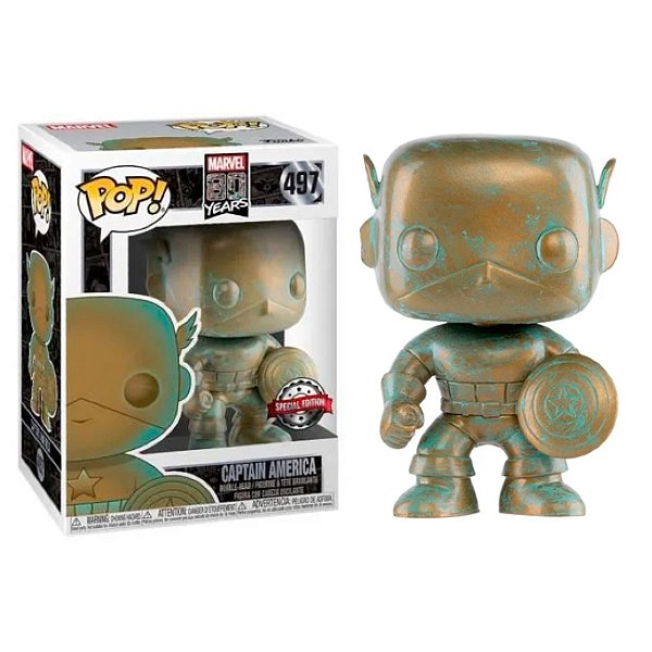 Funko Pop! Marvel Captain America Patina 497 Exclusivo