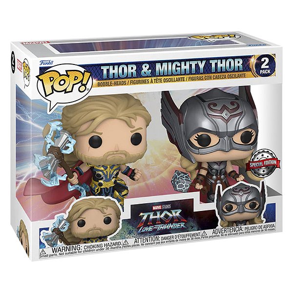 Funko Pop! Marvel Thor Love And Thunder Thor And Mighty Thor 2 Pack Exclusivo