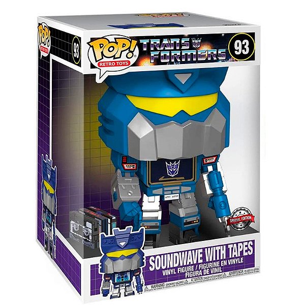 Funko Pop! Retro Toys Transformers Soundwave With Tapes 93 Exclusivo