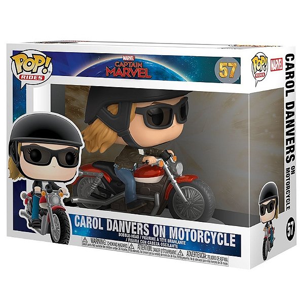 Funko Pop! Rides Marvel Captain Marvel Carol On Motorcycle 57