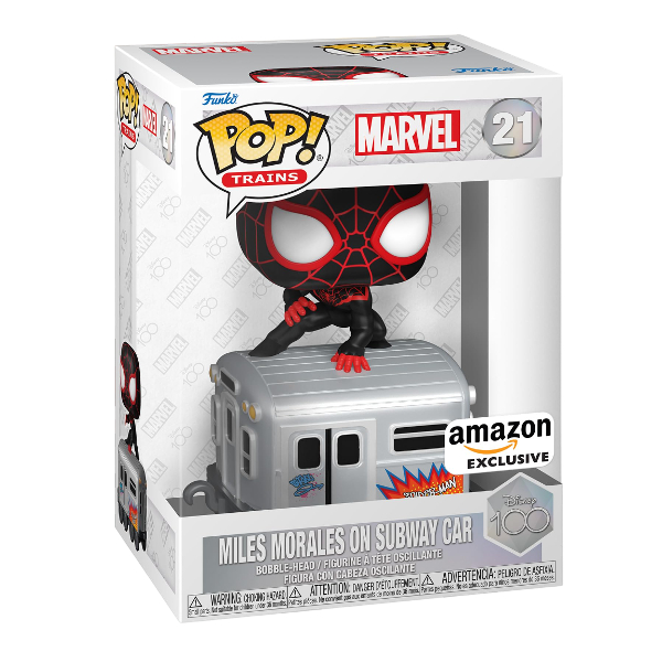 Funko Pop! Trains Marvel Homem Aranha / Spider Man Miles Morales on Subway Car 21 Exclusivo