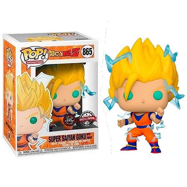 Funko Pop! Animation Dragon Ball Z Super Saiyan Goku With Energy 865 Exclusivo Glow Chase