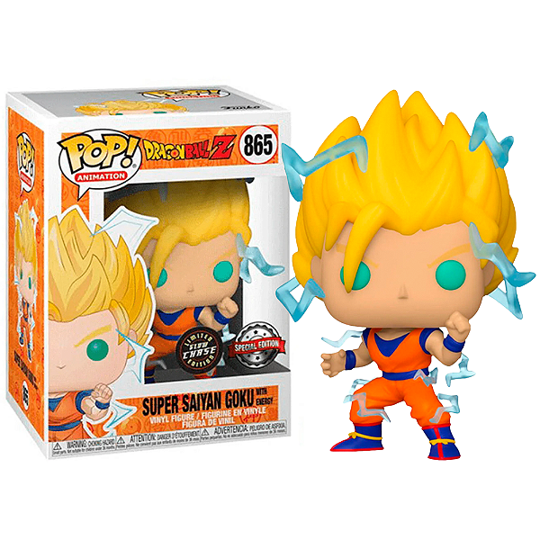 Funko Pop! Animation Dragon Ball Z Super Saiyan Goku With Energy 865 Exclusivo Glow Chase