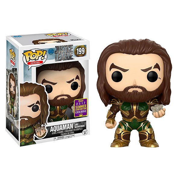 Funko Pop! Dc Comics Liga da Justiça Aquaman And Motherbox 199 Exclusivo