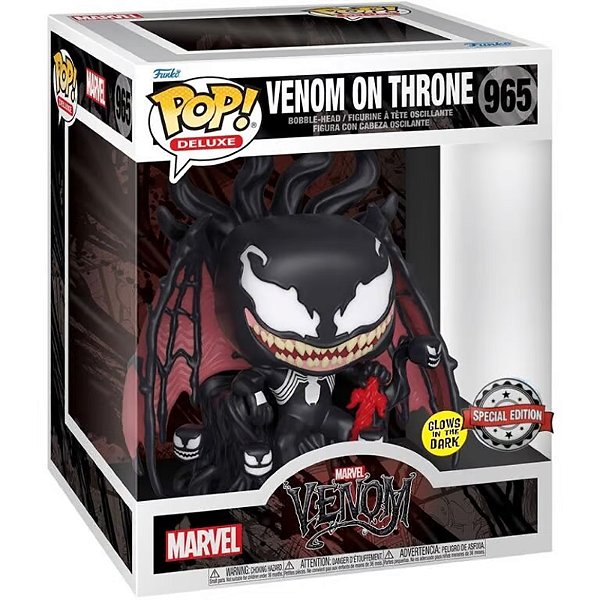 Funko Pop! Marvel Venom Venom On Throne 965 Exclusivo Glow