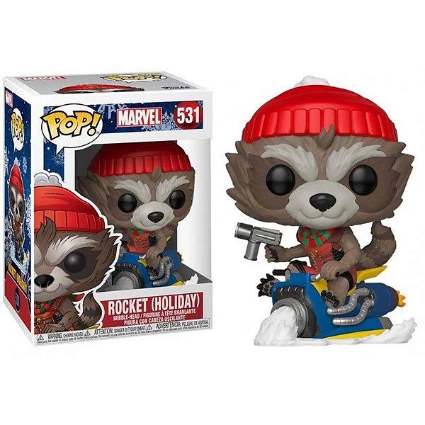 Funko Pop! Filme Marvel Holiday Guardiões da Galáxia / Guardians Of The Galaxy Rocket Raccoon Holiday 531