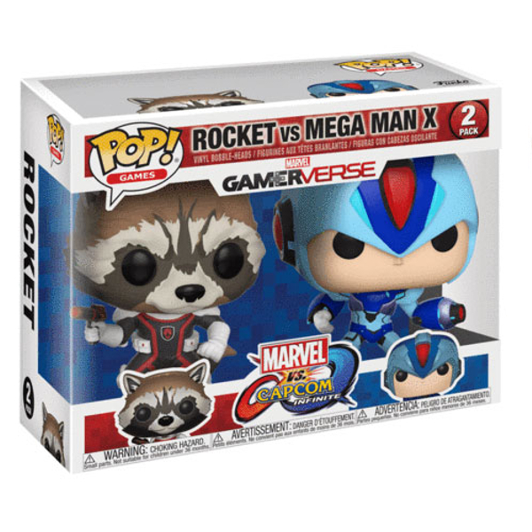 Funko Pop! Marvel Gamerverse Marvel Vs Capcom Rocket Vs Mega Man 2 Pack