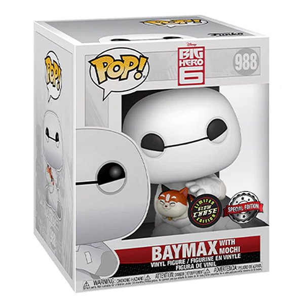 Funko Pop! Filme Disney Big Hero Baymax With Mochi 988 Exclusivo Glow Chase