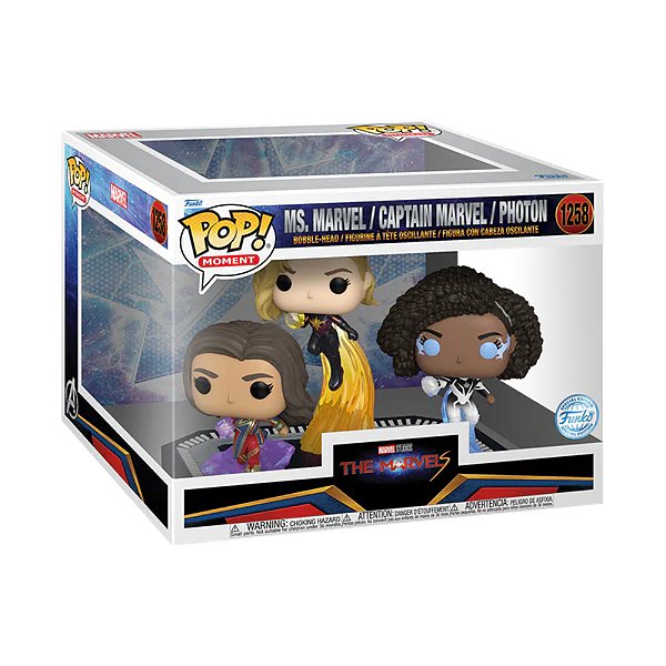 Funko Pop! Moment Filme The Marvels Mrs. Marvel Captain Marvel Photon 1258 Exclusivo