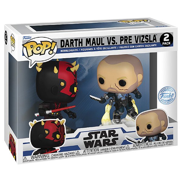 Funko Pop! Television Star Wars Clone Wars Darth Maul vs Pre Vizsla 2 Pack Exclusivo