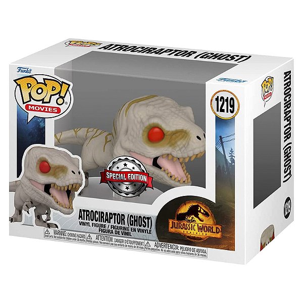 Funko Pop! Filmes Jurassic World Atrociraptor Ghost 1219 Exclusivo