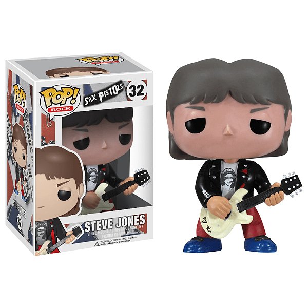 Funko Pop Rock Sex Pistols Steve Jones 32 Original Moça Do Pop Funko Pop é Aqui 3010