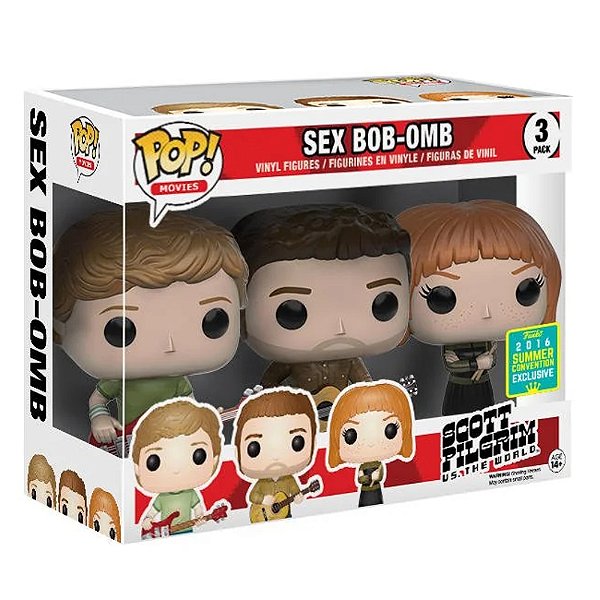 Funko Pop! Filme Scott Pilgrim Contra o Mundo Sex BOB-OMB 3 Pack Exclusivo