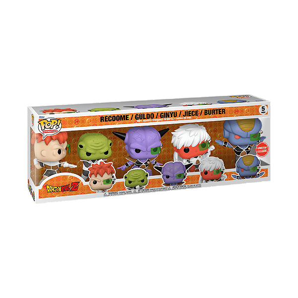 Funko Pop! Animation Dragon Ball Z Recoome Guldo Ginyu Jiece Burter 5 Pack Exclusivo