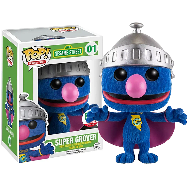 Funko Pop! Sesame Street / Vila Sesamo Super Grover 01 Exclusivo Flocked