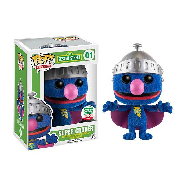 Funko Pop! Sesame Street / Vila Sesamo Super Grover 01 Exclusivo Flocked
