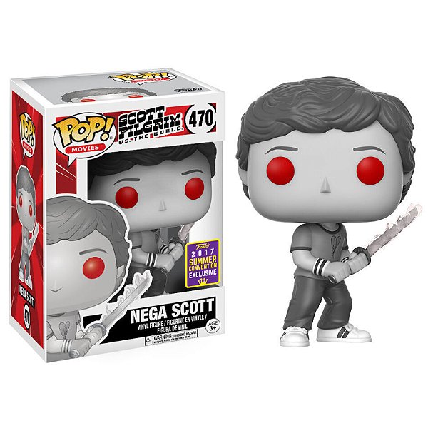 Funko Pop! Filme Scott Pilgrim Contra o Mundo Nega Scott 470 Exclusivo