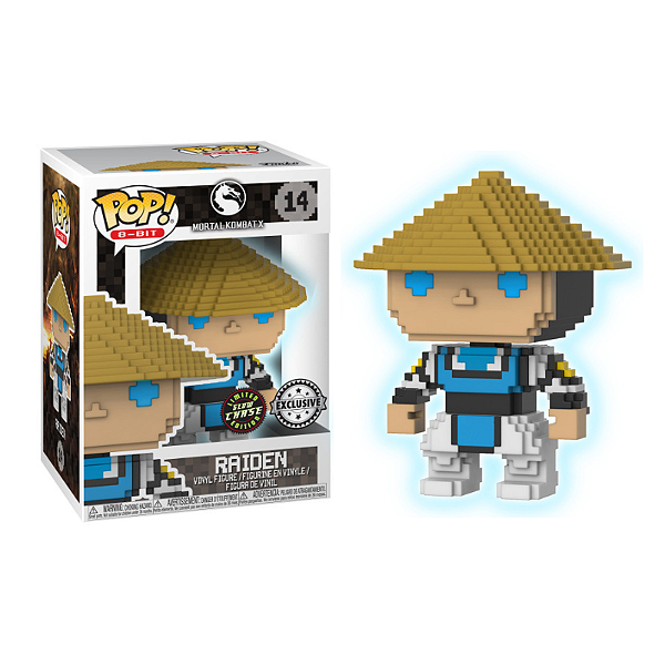 Funko Pop! 8-Bit Mortal Kombat X Raiden 14 Exclusivo Glow Chase