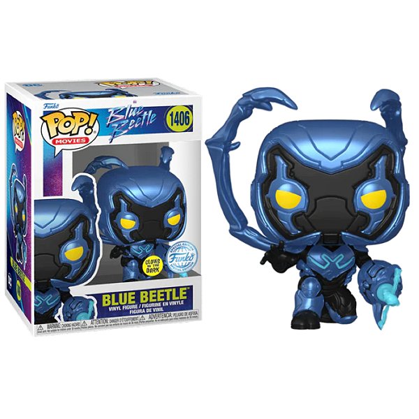 Funko Pop! Filme Besouro Azul / Blue Beetle Blue Beetle 1406 Exclusivo Glow