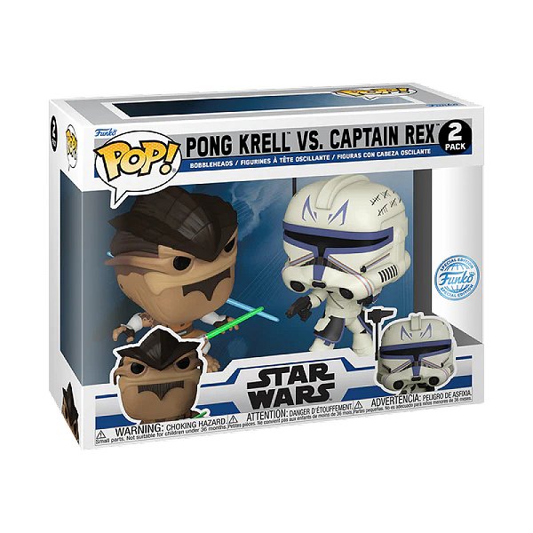 Funko Pop! Television Star Wars Pong Krell Vs. Captain Rex 2 Pack Exclusivo