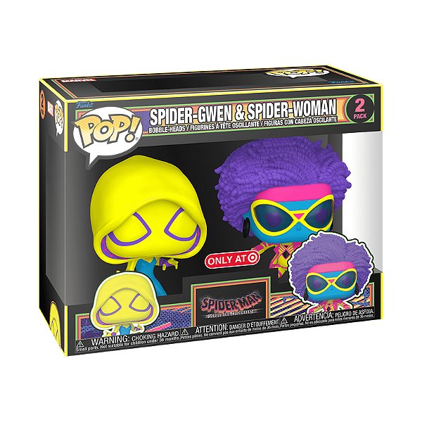 Funko Pop! Marvel Homem Aranha / Spider Man Spider Gwen And Spider Woman 2 Pack Exclusivo Blacklight