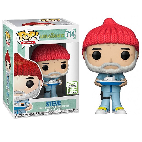 Funko Pop! Filmes Life Aquatic Steve 714 Exclusivo