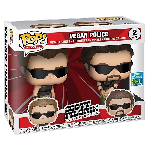 Funko Pop! Filme Scott Pilgrim Contra o Mundo Vegan Police 2 Pack Exclusivo