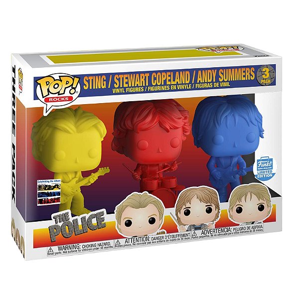 Funko Pop! Rocks The Police Sting Stewart Copeland Andy Summers 3 Pack
