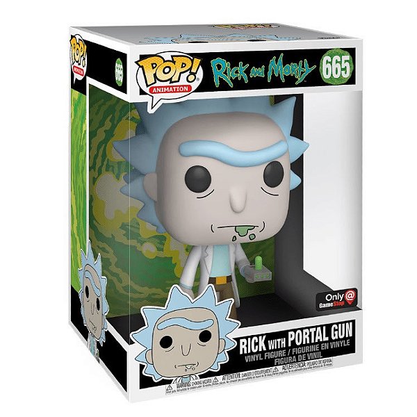 Funko Pop! Animation Rick And Morty Rick With Portal Gun 665 Exclusivo 10 Polegadas
