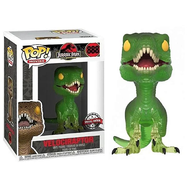 Funko Pop! Filme Jurassic Park Velociraptor 888 Exclusivo