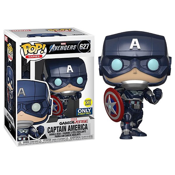 Funko Pop! Games Avengers Captain America 627 Exclusivo Glow