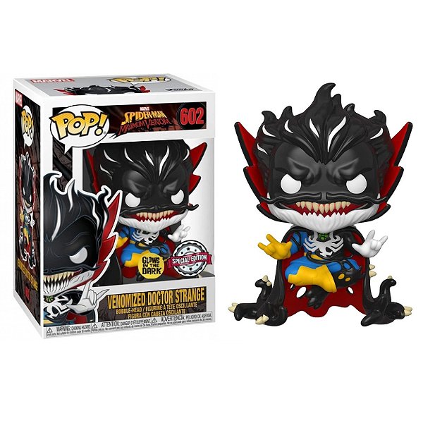 Funko Pop! Marvel Homem Aranha / Spider Man Venomized Doctor Strange 602 Exclusivo Glow