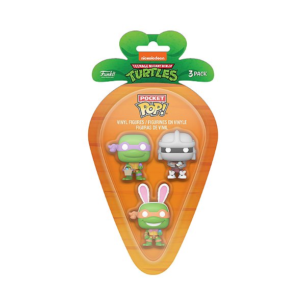 Funko Pop! Pocket As Tartarugas Ninja Donatello Shredder Michelangelo 3 Pack