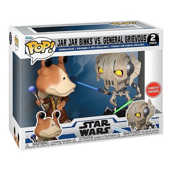 Funko Pop! Television Star Wars Jar Jar Binks Vs. General Grievous 2 Pack Exclusivo