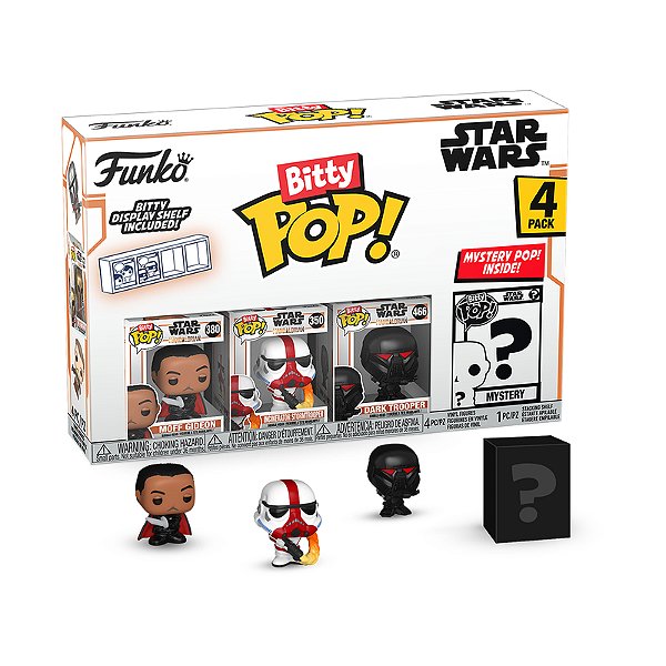 Funko Bitty Pop! Television Star Wars 4 Pack Moff Gideon, Incinerator Stormtrooper, Dark Trooper + Surpresa