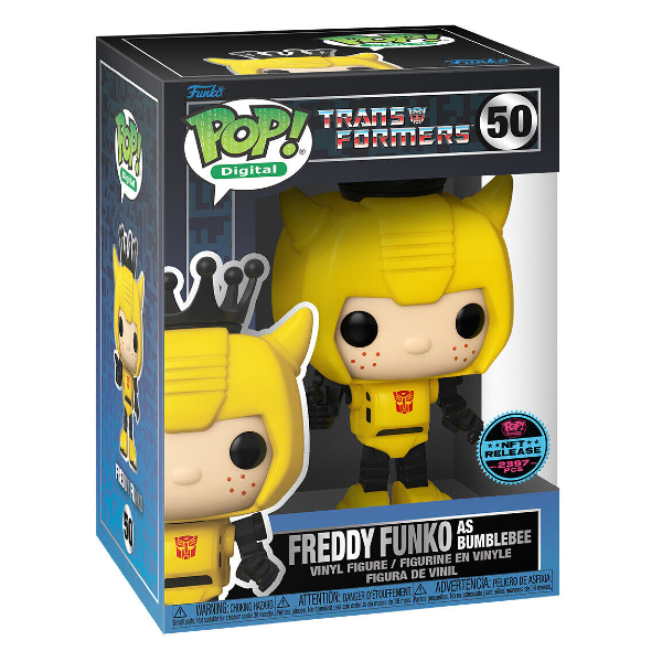 Funko Pop! Digital NFT Filme Transformers Freddy Funko As Bumblebee 50 Exclusivo