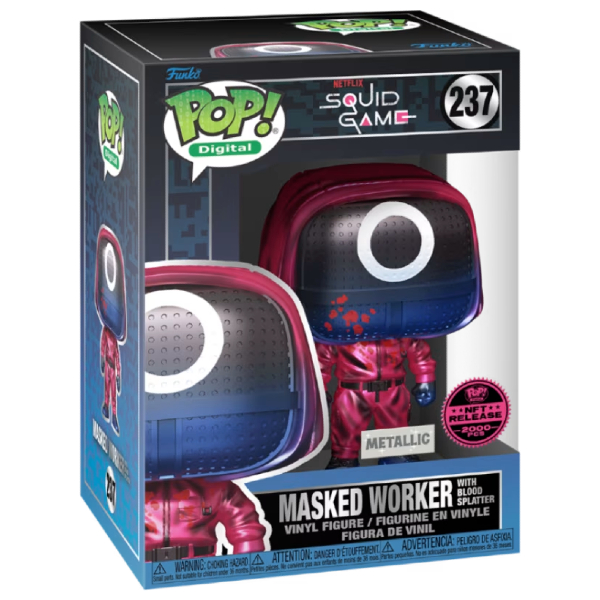Funko Pop! Digital NFT Television Squid Game Masked Worker 237 Exclusivo Metalic