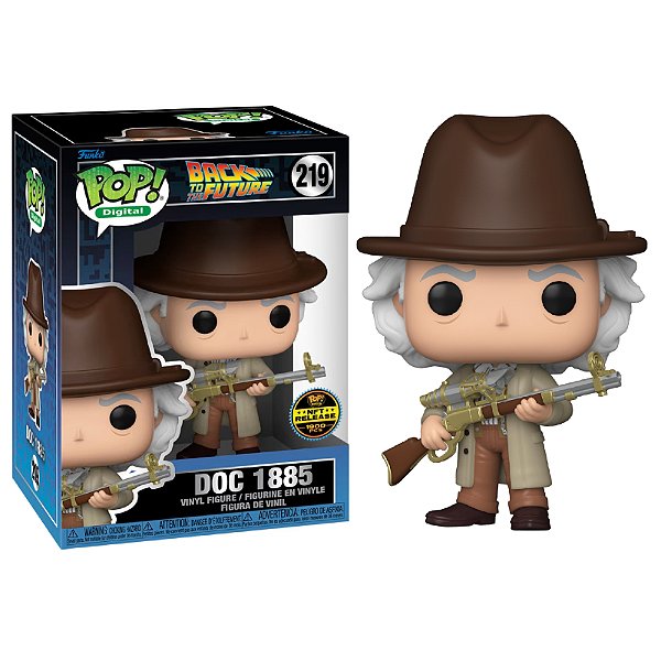 Funko Pop! Digital NFT Filme Back To The Future Doc 1885 219 Exclusivo 1900 Pcs