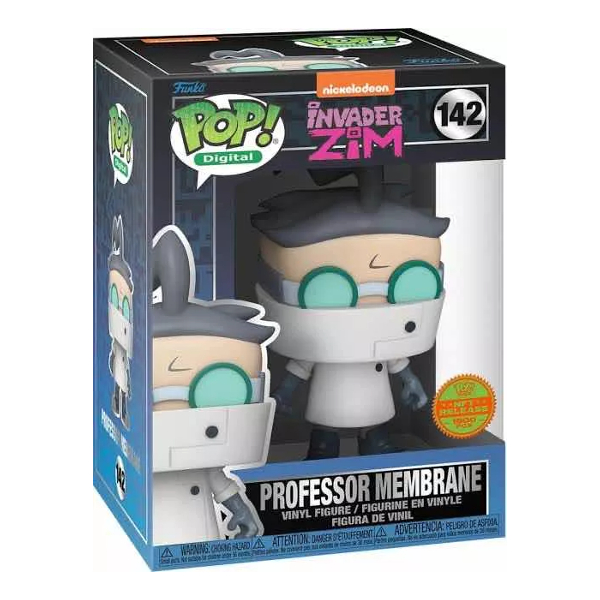 Funko Pop! Digital NFT Animation Invader Zim Professor Membrane 142 Exclusivo