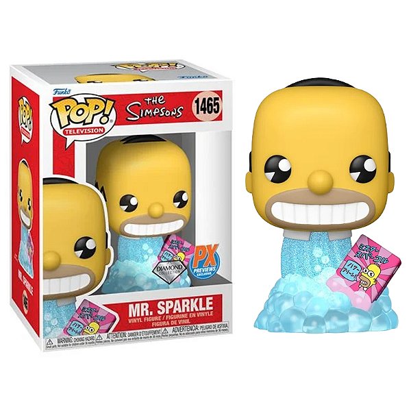 Funko Pop! Television Os Simpsons Mr. Sparkle 1465 Exclusivo Diamond