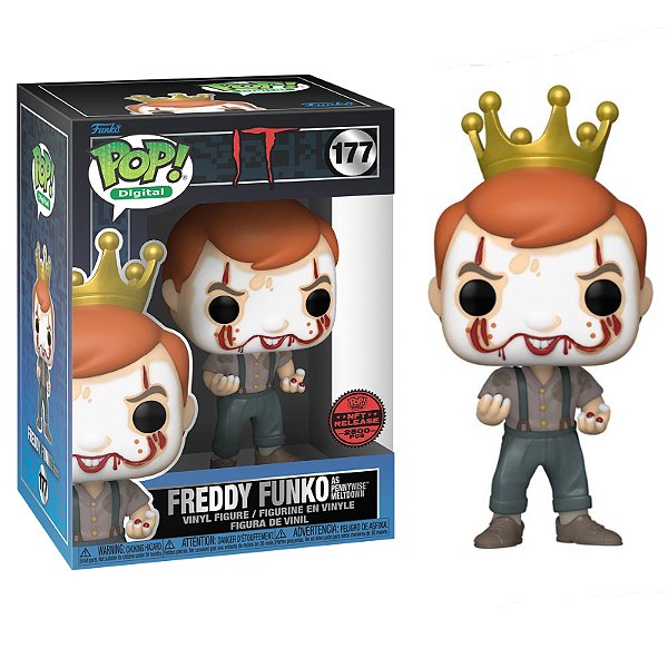 Funko Pop! Digital NFT Filme IT Freddy Funko As Pennywise 187 Exclusivo