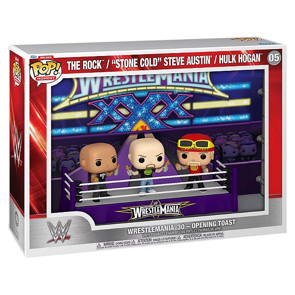 Funko Pop! WWE The Rock Stone Cold Steve Austin and Hulk Hogan WrestleMania 30 05