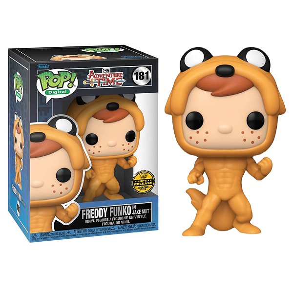 Funko Pop! Digital NFT Animation Adventure Time Freddy Funko In Jake Suit 181 Exclusivo